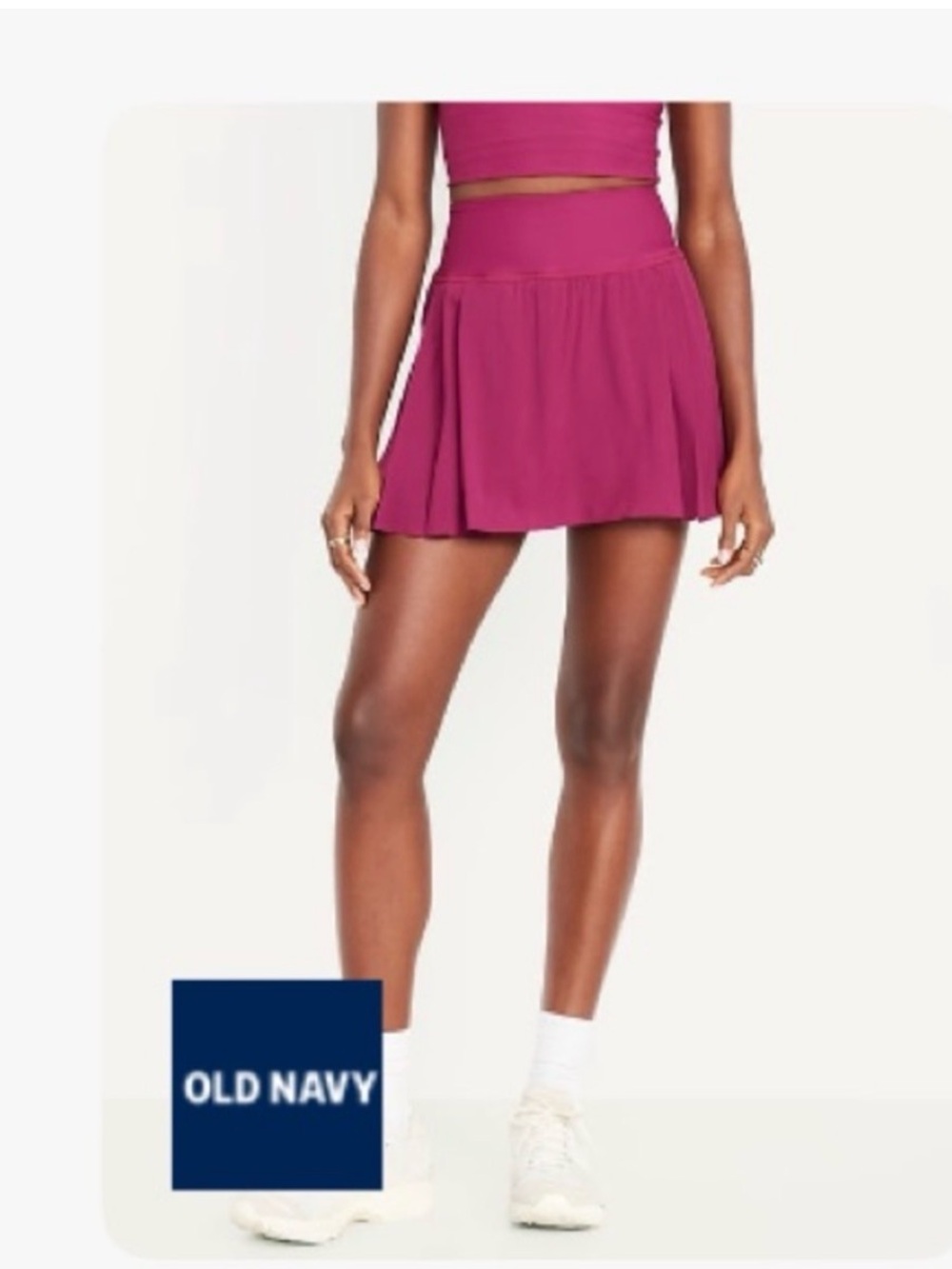 Old Navy Extra High Waisted StretchTech Pleated Skort Magenta Lacquer Size 2X
